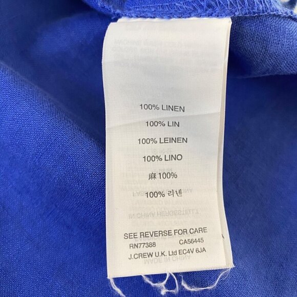 J Crew Linen Embroidered Top Women's Sz 6  Elegant Business Career Office - Picture 8 of 10